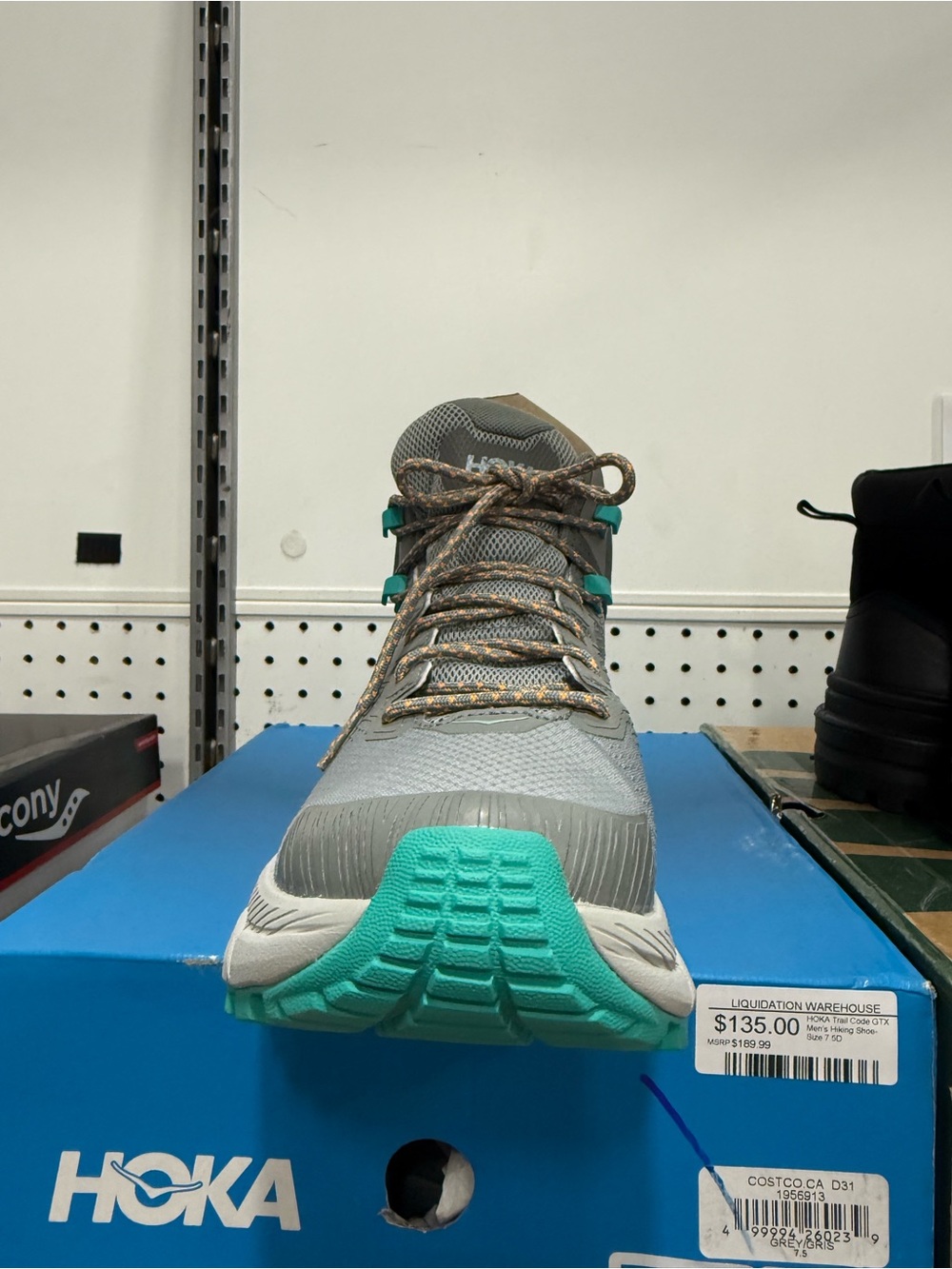 Hoka One One M Trail Code GTX in Grey 7.5 men’s 9 lady’s - Picture 6 of 7